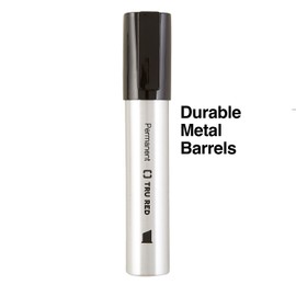 TRU RED Staples XL Tank Permanent Markers, Chisel Tip, Assorted, 8/Carton (TR56935VS)