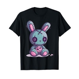 Goth Pastel Cute Creepy Kawaii Rabbit Bunny Voodoo Doll T-Shirt