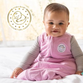 Dreamland Baby Lightweight Bamboo Viscose Sleep Sack (0-6 Months). 1.0 TOG Ultra Soft Blanket w/ 2-Way Zipper. 95% Viscose, 5% Spandex (Mauve). Mom-Owned US Business, Premium Materials