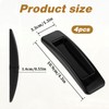 4 Pcs Black Adhesive Cabinet Handles, Self-Stick Instant Drawer Handle,