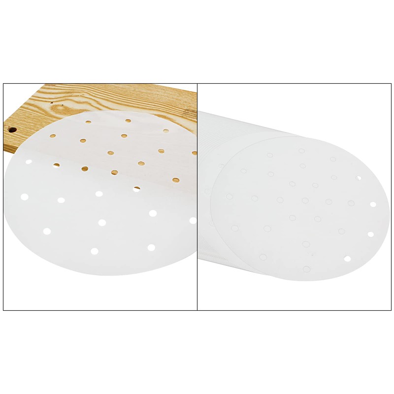 Cionyce 100 Pcs Dumpling Paper Bamboo Steamer Paper 8 Inch