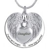 Angel Wing Urn Necklace for Ashes, Heart Cremation Memorial Keepsake