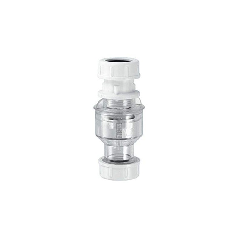 McAlpine TUN5-CL Tunvalve Straight Through (Clear), White
