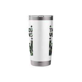 Thank You Veterans Patriotic Military Flag Stainless Steel Insulated Tumbler