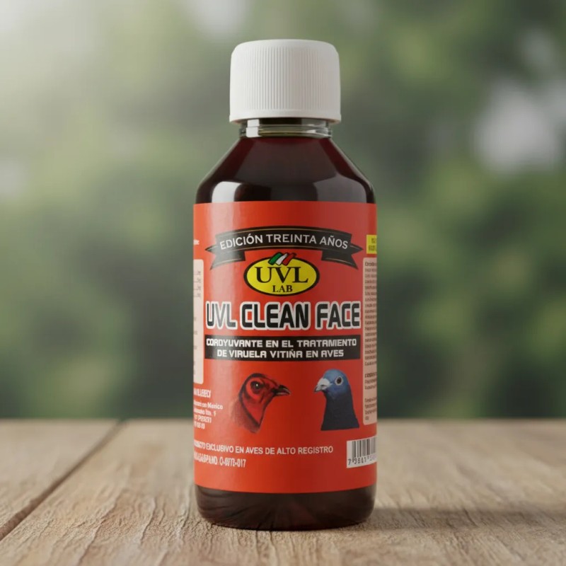 Uvl Clean Face 100ml Contra Viruela Y Tiña En Aves