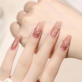 Pack of 100 Nail Charms Bursting Flash Gold Silver Star Nail Charms Gold Shapes Mixed Size Star Nail 3D