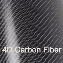 LZLRUN 4D Carbon Fiber Vinyl Wrap Film for Car Styling Hood Roof Air Stickers Accessories Release No Bubbles Automobiles DIY Stickers (Black, 1ft x 5ft)