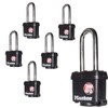 Master Lock (6) Keyed Alike Padlocks w/Thermoplastic Coating and 2"(51mm)