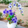 PATIKIL Nylon Stocking Flower Fabric, 10pcs, Light Blue, DIY Flower