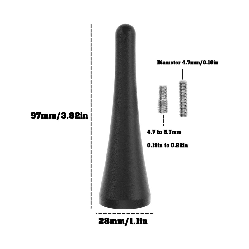 eMagTech 3.8 Inch Radio Antenna Aluminum Alloy Compatible with Mazda