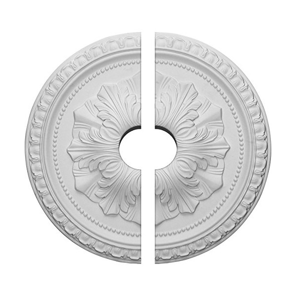 Ekena Millwork CM18RI2-03500 Richmond Ceiling Medallion, 18"OD x 3 1/2"ID x 1 3/8"P (Fits Canopies up to 3 1/2"), Factory Primed