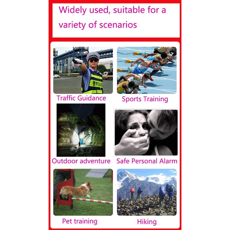 Electronic Whistle with Flashlight,High Volume Emergency Security Survival Whistle for
