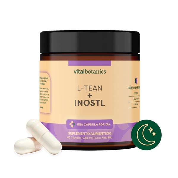 L-Teanina Inositol. 60 capsulas de 500mg (2 Meses). VitalBotanics. Multivitaminico