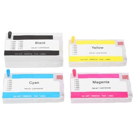4PCS Ink Cartridge Set 4 Colors Large Capacity Smooth Ink Output Clear Printing Pigment Replacement