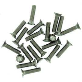M1 (1mm x 2mm) Slot Countersunk Machine Screw (Bolt) - Stainless Steel (A2) (Pack of 20)