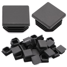 20 Pack 25mm(1”) Square Tube End Cap Plastic Plugs,25mmx25mm Square Tubing Plug, Steel Chair Leg End Caps, Fence Plugs,Bar Stool Glides Inserts, Furniture or Fitness Equipment End Caps…