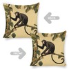santanu Black Monkey with Long Tail Animal Pillow Covers Invisible