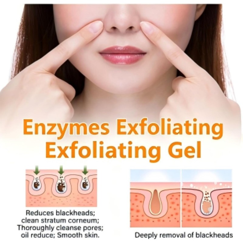 Orange Enzymes Exfoliating Gel Purifying Scrub Deep Cleans Pores All