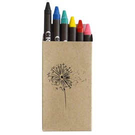 Azeeda 'Dandelion Clock Blowing Away' Coloured Crayon Set (CY00029024)