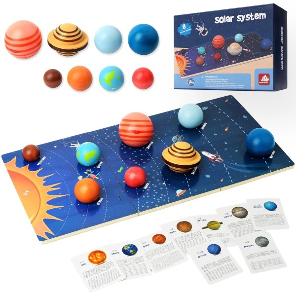Boticako Planets Toys, Solar System Model Kit for Kids Ages