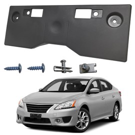 GZVKE Front License Plate Frame Mounting Bracket Tag Holder Textured Black Fits for Nissan Sentra 2013 2014 2015 Replace NI1068116 962103SH0A