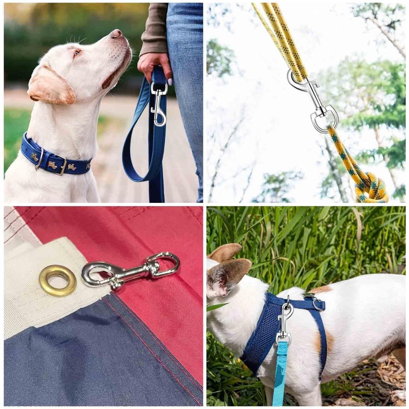 6 Pack Swivel Eye Bolt Snap Hooks for Pet Leash,