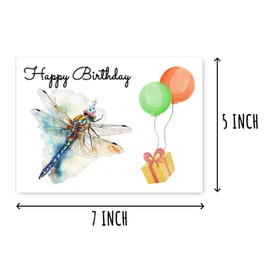 SNMDesigns Cute Dragonfly Card - Humor Birthday Greeting - Congrats Dragonfly Card - Blank Inside Card - Bday Wish Dragonfly Card