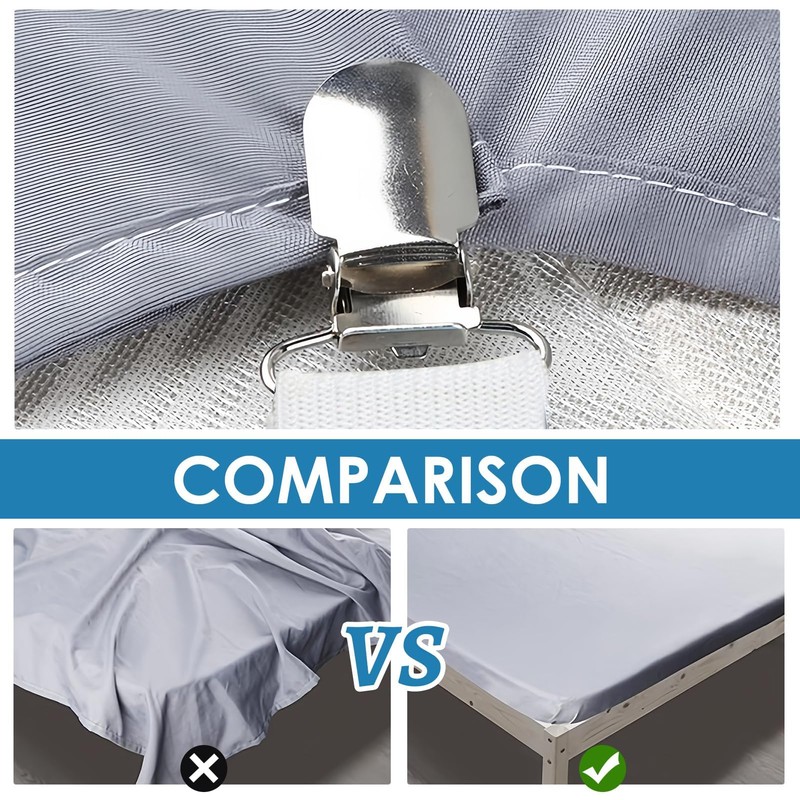 Pixaro 4PCS Bed Sheet Straps, Triangle Sheet Clips, Adjustable Bed