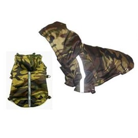 Maykoosh Pet Raincoat Reflective Adjustable Weatherproof Jacket - Forest Camo, Extra Small