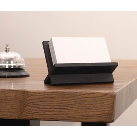 Business Card Holder for Desk - Black Wooden Small Card Holder, Professional Desk Business Card Stand, Wooden Name Card Holder, Office, Business Card Holder Storage