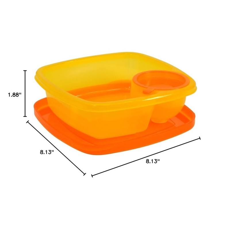 Take A Dip 2 The Side Orange-Yellow Food Storage Snack
