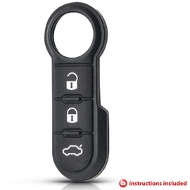 RemoteOverstock Remote Key Fob (Buttons Repair KIT) for Shell Case fits 2009-2021 for Fiat Dodge 500 500L 500X Ram Promaster Flip Key- FCC ID: LTQF12AM433TX, 2AOKM-FT1 IC: 24223-FT1 – 3 Buttons