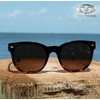 Flying Fisherman Unisex's Careen Sunglasses, Gloss Black Frame/Amber Lens, Medium