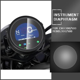 CYYHMY Motorcycle Dashboard Screen Protector Ultra Clear PVC Plastic Waterproof Screen Protector Replacement Fit for Honda Rebel500 CMX250 CMX500 Rebel250 CMX300 500 2017-2023