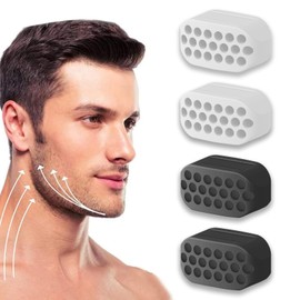 zoerbufan Pack of 4 Jawline Trainers for Men and Women, Jaw Trainer, Jaw Exerciser and Beautiful Jaw Line for Face, Mouth, Chisel and Jawline