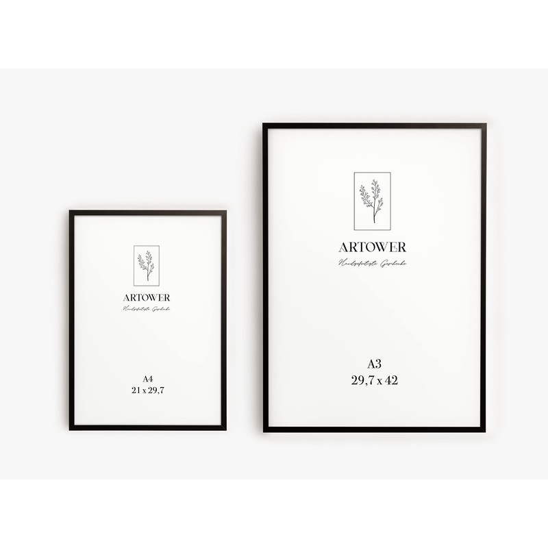 Artower® Picture Frame Black Metal Thin Frame for DIN A4