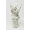 JRose Collections Praying Angel Cherub Sitting on Pillar Wings Baby