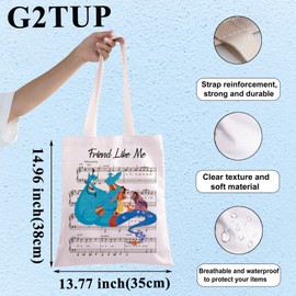 G2TUP Aladdin Magic Lamp & Genie Tote Bag Aladdin & Jasmine Princess Fans Gift Friend Like Me Magic Lamp & Genie Merch (Friend Like Me)