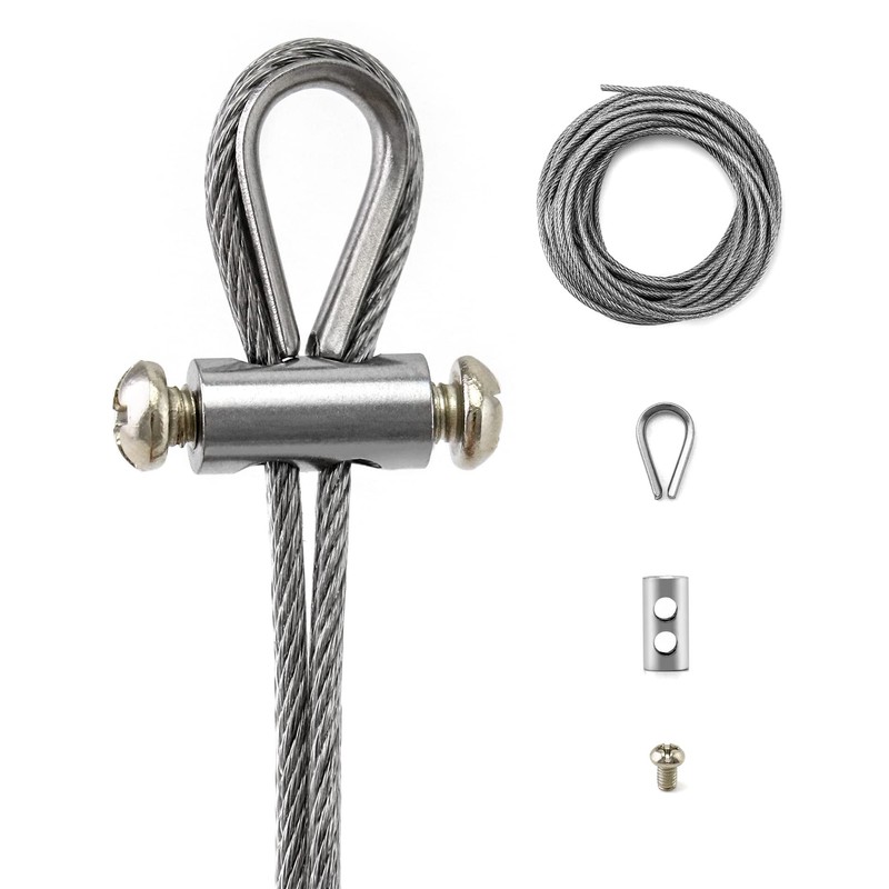 QWORK QWORK? Garden Wire 6M/2mm Stainless Steel Metal Cable Wire