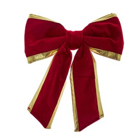 Kurt S. Adler Red and Gold Bow Tree Topper, 12-Inch