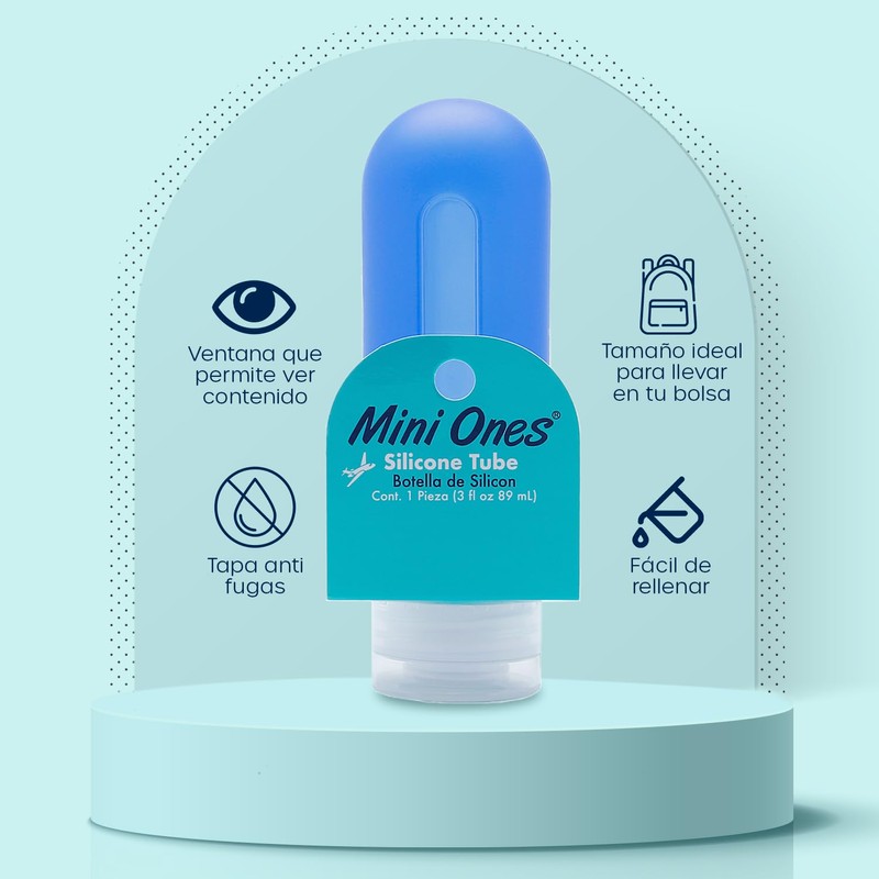 Mini Ones | Botella de Silicon 89ml. Apto para Viaje.