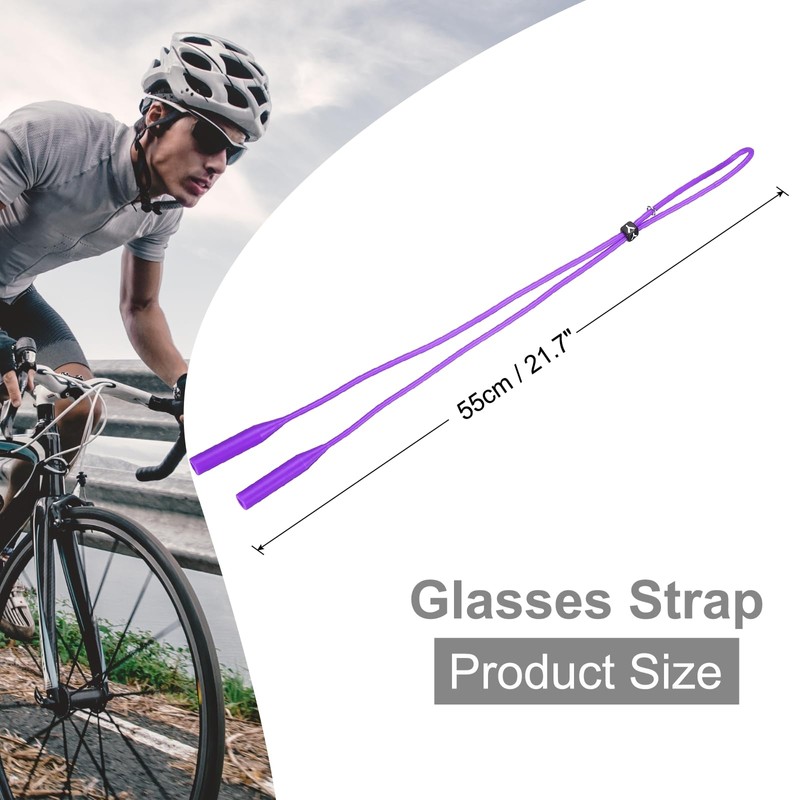HARFINGTON 2pcs Glasses Strap Adjustable Eyeglasses Strap Silicone Sunglasses Holder