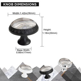 Elohiym 4 Pack Gray Marble Texture Drawer Handles,White Cabinet Knobs Unique Dresser Knobs Bathroom Drawer Pull Kitchen Cabinet Hardware