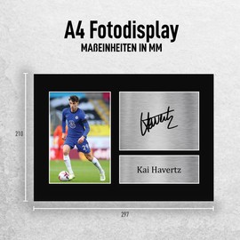 HWC Trading A4 Kai Havertz Presents Printed Autograph Picture for Fans and Fans - A4