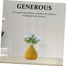 Alipis Ceramic Flower Vase Decorative Centerpiece for Banquet Yellow Home Vase Floral Arrangement Container