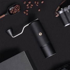 TIMEMORE Manual Coffee Grinder Stainless Steel Conical Burr Coffee Grinder with Capacity 20g Numerical External Adjustable Setting Espressp Grinder for Travel, Camping. Home Chestnut Xlite Black