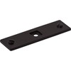 Top Knobs TK741BLK Barrington Collection 3" Channing Backplate, Flat Black