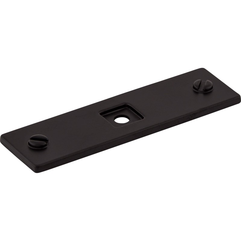 Top Knobs TK741BLK Barrington Collection 3" Channing Backplate, Flat Black