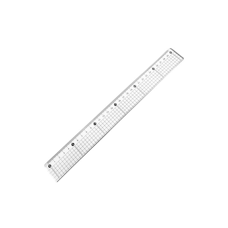 30cm Clear Acrylic Cutting Ruler with Steel Edge