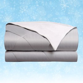 Stylinen Cooling Blanket Twin Size 60x90 - Q-Max 0.47 Cool Rating - Lightweight Summer Blanket with Nano Technology for Temperature Regulation, Improved Sleep (Twin, Glacier Gray)